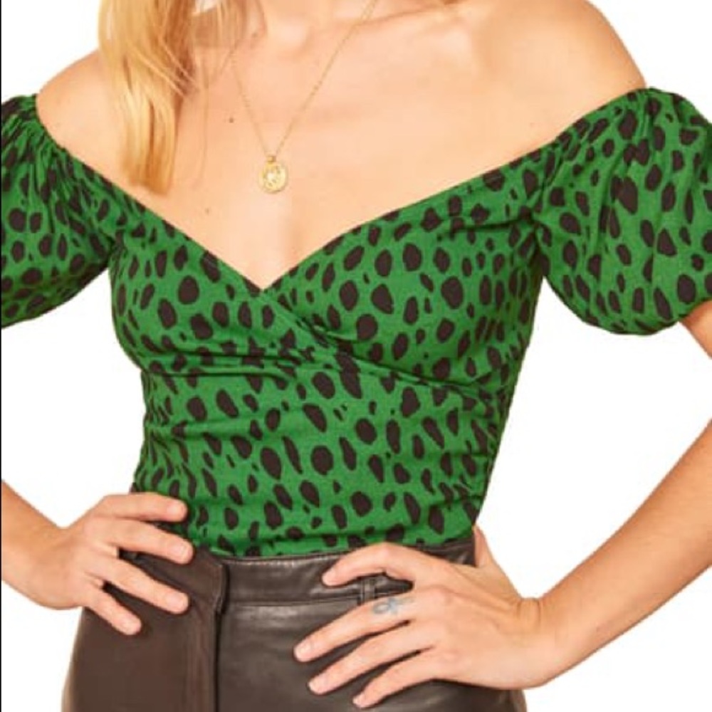 Reformation Lampone Top Tomatillo